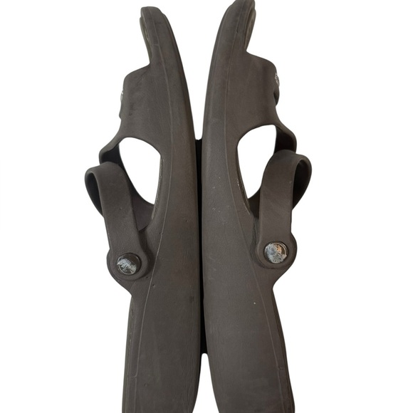 CROCS Brown Patricia Wedges Slip-On Sandals - Picture 5 of 6